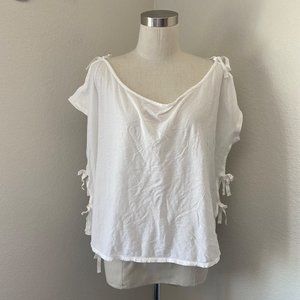 Pilcro and the letter press white tee shirt short sleeves sz XL